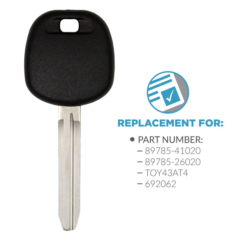 Keyless2Go Replacement for New Uncut Transponder Ignition 4C Chip Car Key TOY43 - Image 3